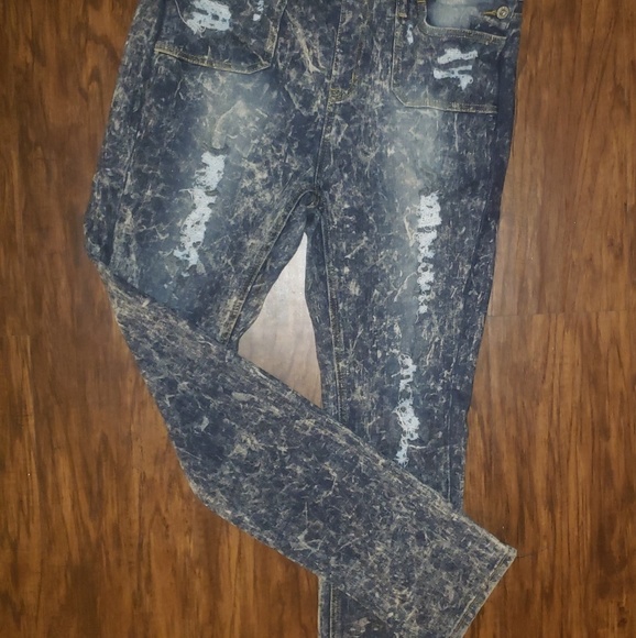 🦓JEANS JEANS overall pants sz L - Picture 3 of 6